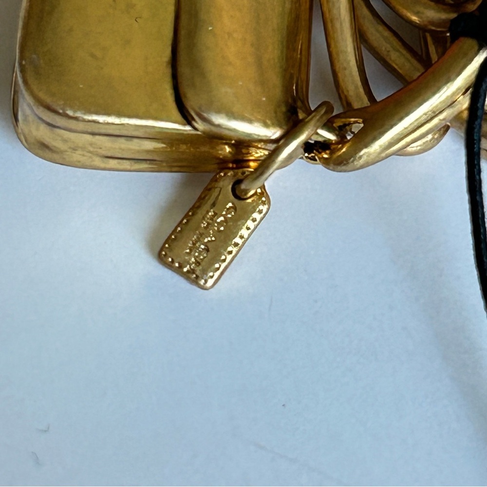 Coach Tabby Mini Handbag Charm Paperclip Chain Link Toggle Bracelet NEW - Picture 8 of 9